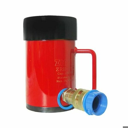 ZINKO ZRH-202 Single Acting Cylinder, Hollow Plunger, 20 ton, 2in Stroke Min. Height 6.38in 21H-202